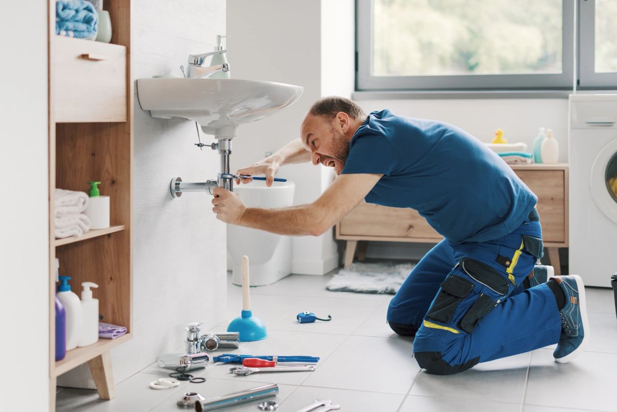 Bathroom plumbing work